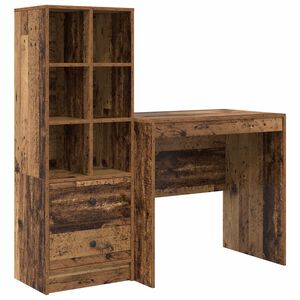 vidaXL Scrivania Legno vecchio 125,5 x 50 x 127 cm 2 pz