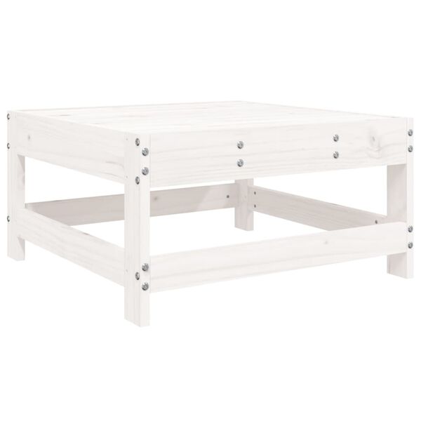 vidaXL Set Divani da Giardino 10 pz in Legno Massello di Pino Bianco