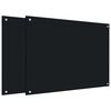vidaXL Paraschizzi per Cucina 2 pz Neri 80x60 cm in Vetro Temperato