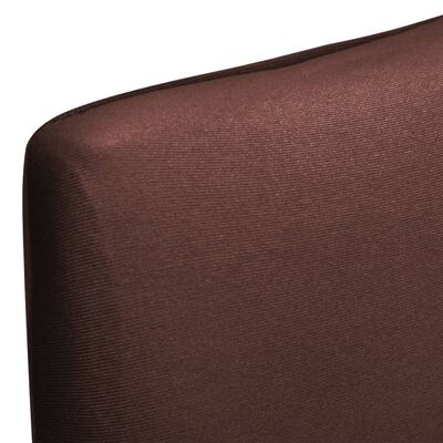 vidaXL Set 4 pz Fodera elastica per sedie marrone