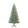 vidaXL Albero di Natale Artificiale Imbiancato con Luci LED 210 cm