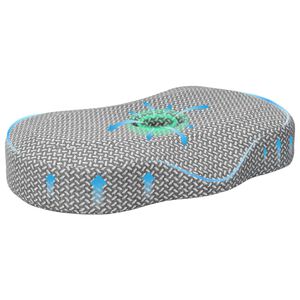 vidaXL Cuscino per Collo Grigio 53 x 34,5 x 10,5 cm Schiuma Memory