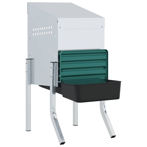 vidaXL Nido per Galline 1 Scomparto con Gambe in Acciaio Zincato