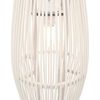 vidaXL Lampadario da Soffitto Bianco in Salice 40 W 23x55 cm Ovale E27