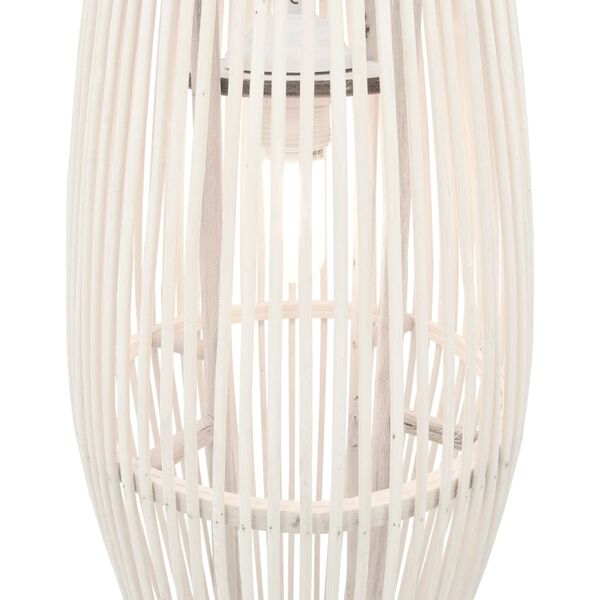 vidaXL Lampadario da Soffitto Bianco in Salice 40 W 23x55 cm Ovale E27