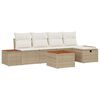 vidaXL Set Divano da Giardino 6 pz Beige polyrattan