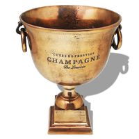 vidaXL Trofeo Coppa Champagne Cooler Rame Marrone