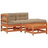 vidaXL Set Lounge da Giardino 4 pz Marrone Cerato