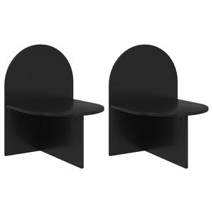 vidaXL Comodino 2 pcs Rovere Nero 48 x 49 x 65 cm Legno ingegnerizzato