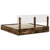 vidaXL Letto con Contenitore con testiera Rovere fum&eacute; 180 x 200 cm