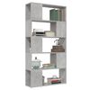 vidaXL Libreria/Divisorio Grigio Cemento 80x24x155 cm in Truciolato