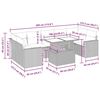 vidaXL Set Divano da Giardino 8 pz con Cuscini Beige in Polyrattan