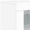 vidaXL Credenza con Luci LED Bianca 142,5x37x67 cm