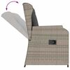 vidaXL Panchina da giardino 2 pcs Grigio chiaro Poly Rattan