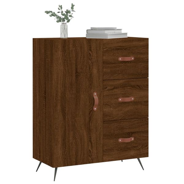vidaXL Credenza Rovere Marrone 69,5x34x90 cm in Legno Multistrato
