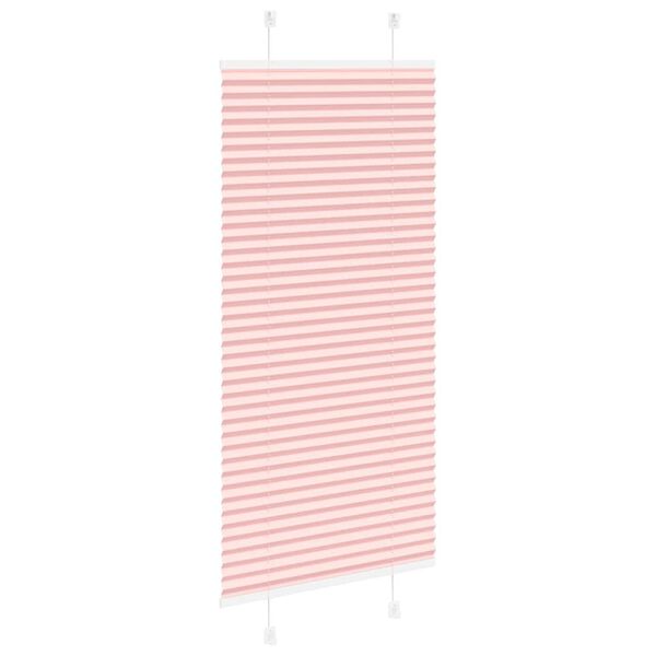 vidaXL Tenda Plissettata Rosa 55x150 cm Larghezza Tessuto 54,4 cm