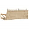 vidaXL Panchina a Dondolo con Cuscini Beige 109x62x40 cm in Polyrattan