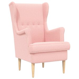 vidaXL Poltrona Rosa Boucl&eacute;