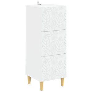 vidaXL Mobile con Cassetti Bianco 33 x 34,5 x 90 cm