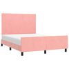 vidaXL Giroletto con Testiera Rosa 140x200 cm in Velluto