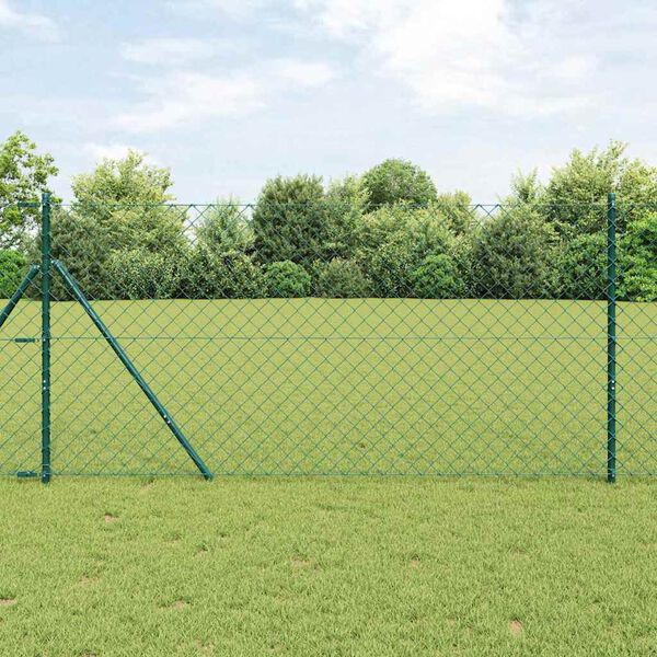 vidaXL Palo della recinzione Verde 10 x 1,2 m (maglie 60 x 60 mm)