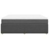vidaXL Giroletto a Molle con Materasso Grigio Scuro 200x200 cm Tessuto