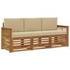 vidaXL Set divani 3 pz Legno di Acacia Massello
