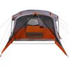 vidaXL Tenda da Campeggio con Portico 4 Persone Arancione Impermeabile