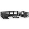 vidaXL Set Divani da Giardino 10 pz in Legno Massello di Pino