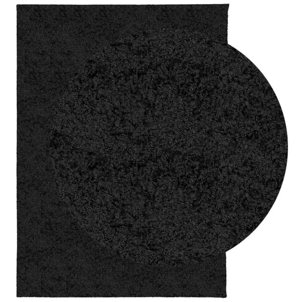 vidaXL Tappeto Shaggy PAMPLONA a Pelo Lungo Moderno Nero 240x340 cm