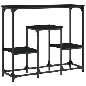 vidaXL Tavolino Consolle Nero 89,5x28x76 cm in Legno Multistrato