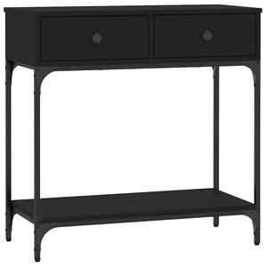 vidaXL Tavolino Consolle Nero 75x34,5x75 cm in Legno Multistrato
