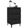 vidaXL Comodino con Gambe in Metallo Nero 40x35x69 cm