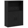 vidaXL Libreria Rovere Nero 60x24x85 cm in Legno Multistrato