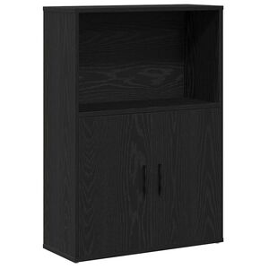 vidaXL Libreria Rovere Nero 60x24x85 cm in Legno Multistrato