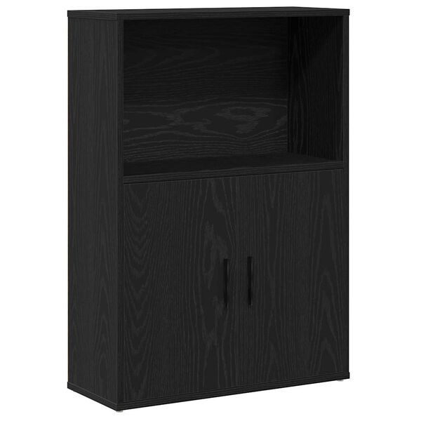 vidaXL Libreria Rovere Nero 60x24x85 cm in Legno Multistrato