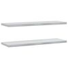 vidaXL Mensole a Muro 2 pz 100x30 cm Argento in Acciaio Inossidabile