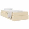 vidaXL Letto con contenitore e materasso Crema 100 x 200 cm Poliestere