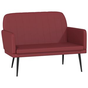 vidaXL Panca Rosso Vino 107x80x81 cm in Similpelle