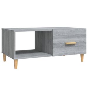 vidaXL Tavolino Salotto Grigio Sonoma 89,5x50x40 cm Legno Multistrato