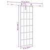 vidaXL Porta Scorrevole con Ferramenta Nera 76x205 cm in Vetro ESG