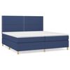 vidaXL Giroletto a Molle con Materasso Blu 200x200 cm in Tessuto