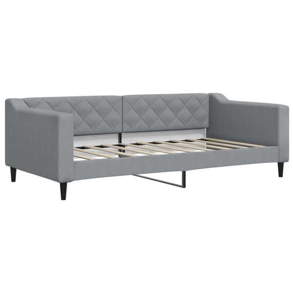 vidaXL Divano Letto Estraibile Cassetti Grigio Chiaro 90x190cm Tessuto
