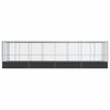 vidaXL Voliera con Estensione Argento 832x207x212 cm in Acciaio