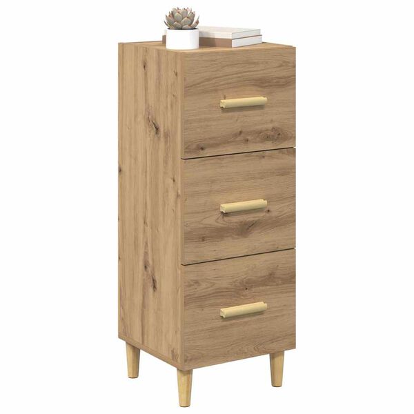 vidaXL Credenza rovere artigianale 34.5 x 34 x 90 cm Legno multistrato