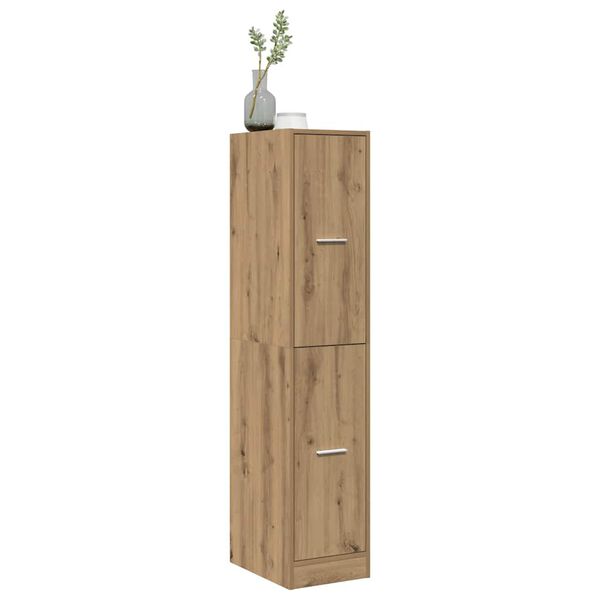 vidaXL Mobiletto da Farmacia Artigianale Rovere 30x41x144,5 cm Legno Agglomerato