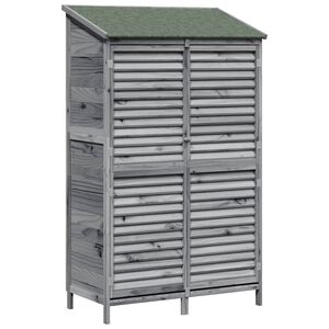 vidaXL Capanno da Giardino con tetto Grigio 106 x 56 x 176,5 cm