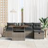 vidaXL Set Divano da Giardino 6 pcs Grigio polyrattan
