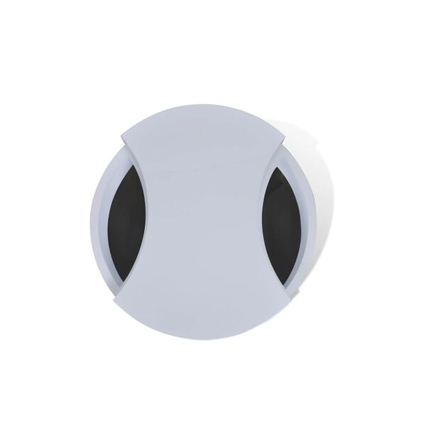 vidaXL Tavolino da Salotto Forma Regolabile Bianco Lucido