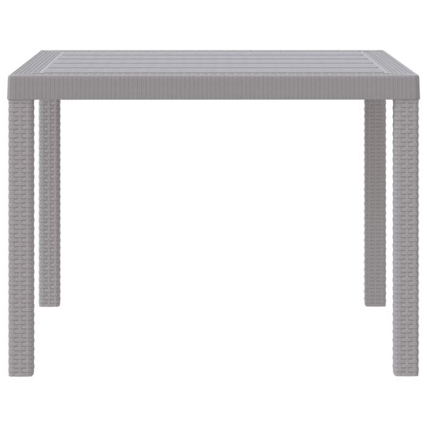 vidaXL Tavolo da Pranzo da Giardino Grigio chiaro 100 x 100 x 73 cm